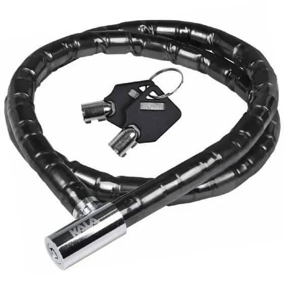 CADEADO PARA MOTO BICICLETA 25MM X 150CM CABO AÇO 2 CHAVES ANTI FURTO