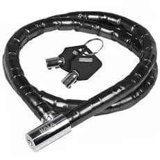 CADEADO PARA MOTO BICICLETA 25MM X 150CM CABO AÇO 2 CHAVES ANTI FURTO