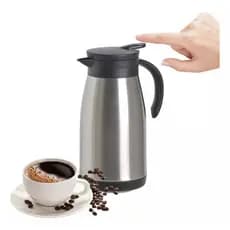 Bule Térmico Café Chá Ampola Inquebrável aço Inox 1L Qualidade Soprano Trabalho Casa Cozinha