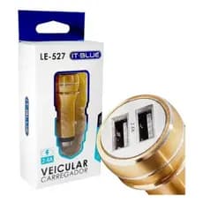 Carregador Veicular Turbo Rápido Celular Carro Fonte 2 Usb