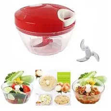 Triturador Manual De Alimentos 3 Laminas Cebola Alho Legumes Verdura 400 ml