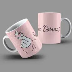 Caneca Eu amo dorama - personalizada com nome ou frase - altere a cor se desejar