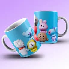 Caneca Kpop BT21 - 3D - BTS - banda coreana