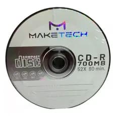 10 unidades de Mídia Virgem CD-R 52x 700mb 80min - Maketech