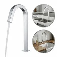 Torneira De Banheiro Cuba Cromada Luxo Alta Lavatório Lavabo
