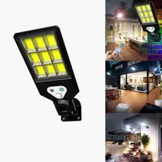 Mini Luminária Poste Solar Alta Potencia Econômica Externa c/ Controle Remoto