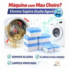 Pastilhas Limpeza Máquina de Lavar Remove Mau Cheiro e Sujeira Limpeza Profunda Kit 6/12/18/24