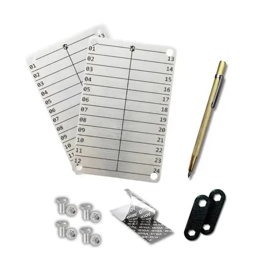 Kit 2 Cold Wallet Aço Inox + Chave de Fechamento + Riscador + Lacres