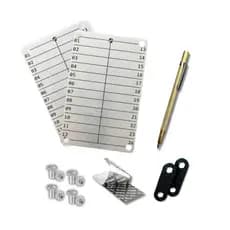 Kit 2 Cold Wallet Aço Inox + Chave de Fechamento + Riscador + Lacres