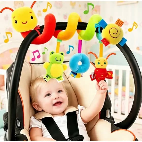 Bebê Recém Nascido Mobile Centopeia Espiral /ARCO-IRIS Coruja Carrinho Brinquedo Conforto de Berço Com Chocalho