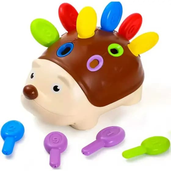 Brinquedo Recurso De Aprendizagem Ouriço montessori encaixar e montar Sensorial coordenação motora