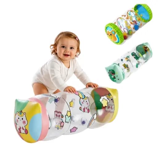 Rolo Inflável Infantil Sensorial para Bebê – Estimula Engatinhar, Coordenação e Percepção Montessori