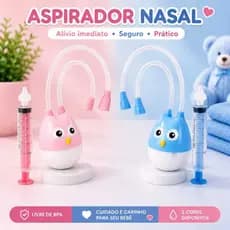 Aspirador Nasal Infantil com ou sem Seringa Praticidade e Higiene do Bebê Nariz Sugador Catarro