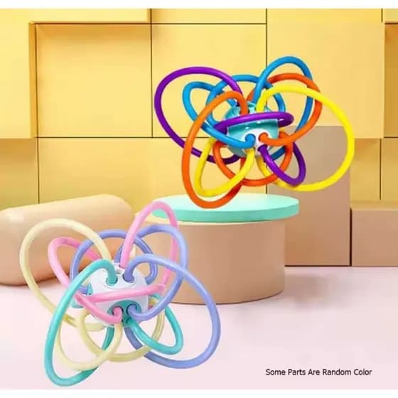 Brinquedo Bebê Mordedor Flexível Macio Bolinha Silicone Infantil Desenvolvimento Dentição Sensorial