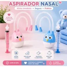 Aspirador Nasal Infantil Praticidade e Higiene do Bebê Nariz Sugador Catarro com ou sem Seringa
