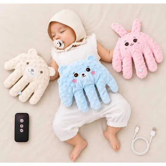 Bebê Tapinha Brinquedo Para Dormir Almofada Mãozinha Calmante Confortável USB Controle Remoto