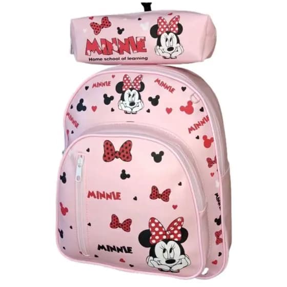 Mochila Bolsa Infantil Escolar Menina Minnie Stitch  Capivara Creche Passeio Escola