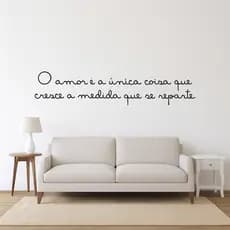 Adesivo Decorativo Frase Pequeno Principe O Amor é a única