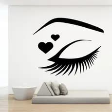 Adesivo Decorativo Olho com Tattoo Coração