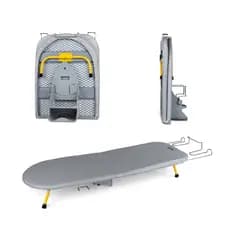 Lumai Tábua de Passar Roupa Ferro Portátil Dobrável de Mesa Bancada Viagem Tecido Antichama Aço Inox