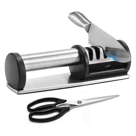 Lumai Afiador Facas Detroit 4 Estágios Diamante Tungstênio Cerâmica Tesoura Manual Cozinha Inox