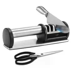 Lumai Afiador Facas Detroit 4 Estágios Diamante Tungstênio Cerâmica Tesoura Manual Cozinha Inox