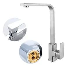 Torneira Cozinha Bancada Monocomando Inox Quente/frio Fc-58