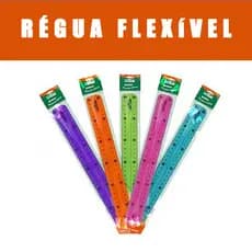 Régua Flexível 20cm Color Sortida Não Quebra  Leoleo  Inquebrável Regua Maleável Volta as Aulas Fofo