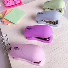 Mini Grampeador De Papel  Tons Pastel Papelaria Fofa Office  Material  Escolar  Escritorio  Compacto