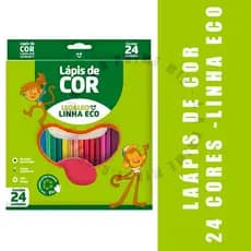 Lápis de cor 24 cores Leoc&Leo ecológico resistente Opções Wow Fun  Madeira Envio 24h papelaria fofa