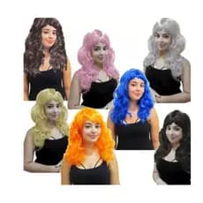 Peruca Longa Ondulada Fantasia Glamorosa Halloween