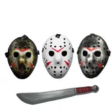 Fantasia Jason Voorheels Sexta-feira 13 Halloween | Máscara + Facão