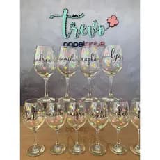 Taça vinho personalizada com nome