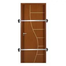 Tranca Antifurto Para Porta 2 Barras 1,05m Com 4 Suportes
