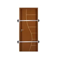 Tranca Para Porta 4 Suportes + 2 Barras De 1 Metro