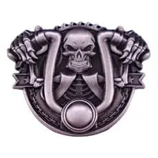 Pin Broche Botton Caveira Skull Crânio Moto Clube Rock Metal