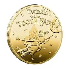 Moeda Fada Do Dente Leite Tooth Fairy Dourada Case Acrílico