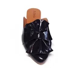 Sapatilha Mule Verniz com Laço | Numeração Especial 34 ao 44 | Preto, Nude, Caramelo