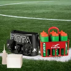 Kit Bolsa Massagem Aberta Grade Squeeze Futebol Finta