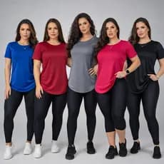 Kit 5 Camisetas Femininas Dry Fit Leve e Confortável Para Treino
