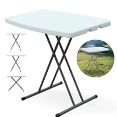 Mesa Robust Dobrável Ajustável Portátil Multiuso 80CM - Branca