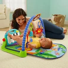 Tapete Infantil Atividades Musical Piano Interativo Educativo Desenvolvimento Motor Azul