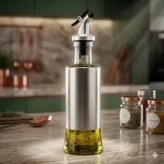 Dispenser Tempero Vidro Inox 300ml Controle Dosagem Cozinha Organizador Temperos