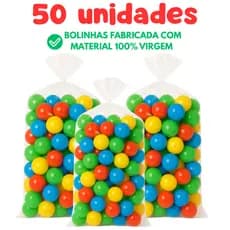 50 UNIDADES DE BOLINHA PLÁSTICA COLORIDA PISCINA PROMOÇÃO 76 MM 15,20,25,30,50