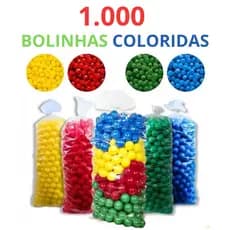 Conjunto 1000 Bolinhas Coloridas para Piscina Infantil – 76mm