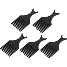 Kit 05 Pentes Garfo Black Power Para Cabelo Afro E Cacheado