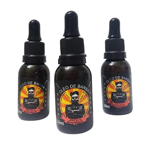 3 Óleo De Barba 30ml Jack Barber For Men Para Barba barbeiro profissional