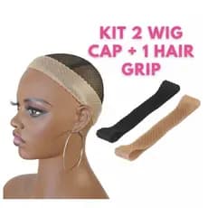 Kit WIG CAP + HAIR GRIP - Para Cabelos, Laces e Perucas