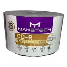 50 Cd-r Maketech 700mb 80min 52x Logo