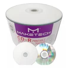 50 Unidades Cd Virgem Maketech Printable 52x 700mb 80min
